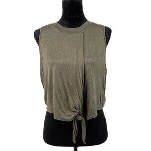 Santory Lay-Over Tie at Waist Top Size L